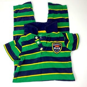 🦋2 for $16🦋Carters Coverall Green/Yellow Strips 24 months